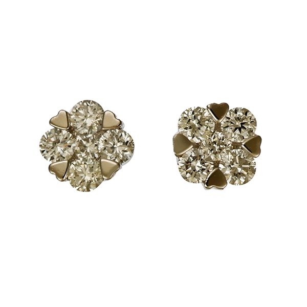Ohrstecker, 14K, Weißgold, Brillanten 0,14 ct