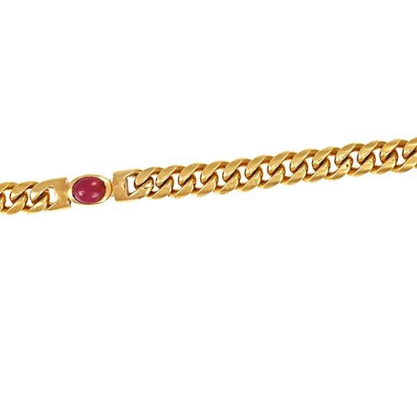 Armband, 14K, Gelbgold, Rubin, Saphir, Smaragd