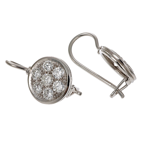 Ohrhänger, 18K, Weißgold, Brillanten 1,10 ct