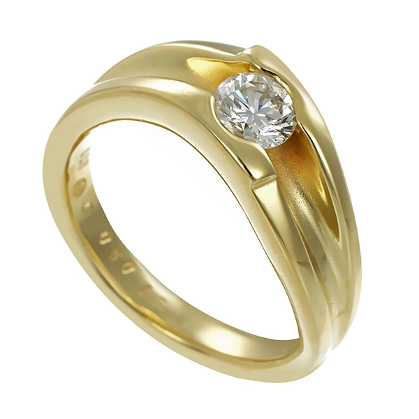Diamantring, 14K, Gelbgold, Brillant 0,50 ct