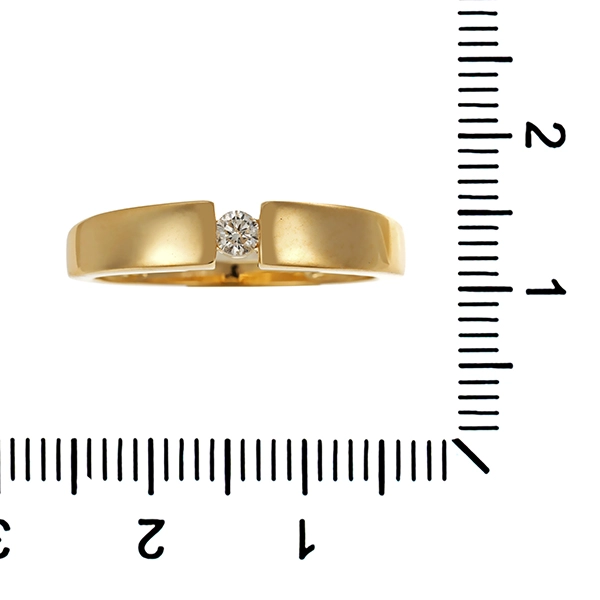 Diamantring, 14K, Gelbgold, Brillant