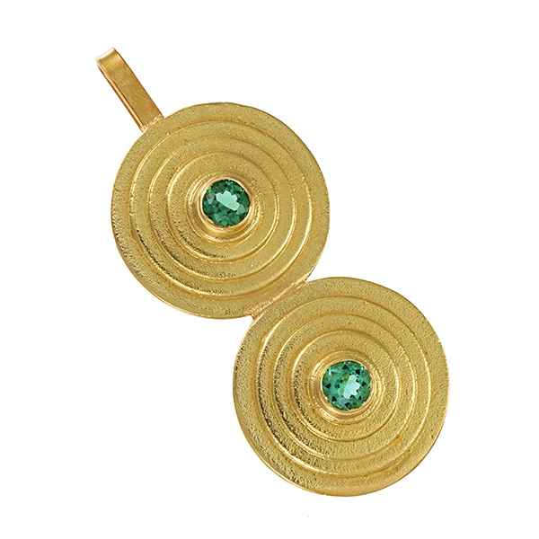 Anhänger, 18K, Gelbgold, Turmalin