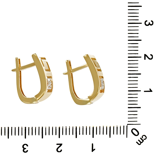 Creolen, 14K, Gelb-/Weißgold