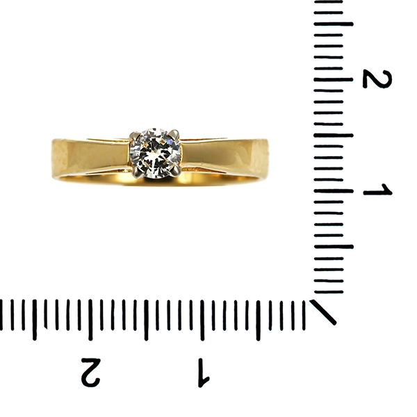 Diamantring, 14K, Gelbgold, Brillant 0,25 ct