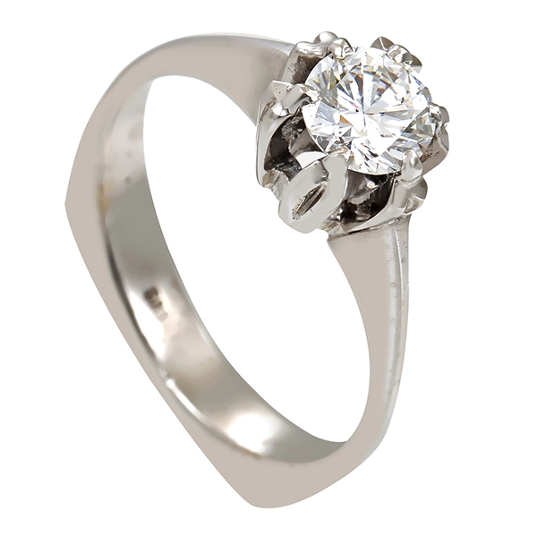 Diamantring, 14K, Weißgold, Brillant 0,55 ct