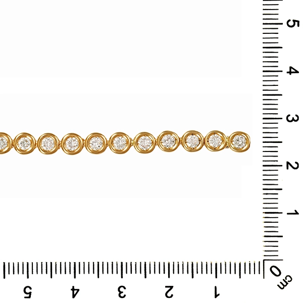 Armband, 18K, Gelb-/Weißgold, Brillanten 2,80 ct, Tennis-