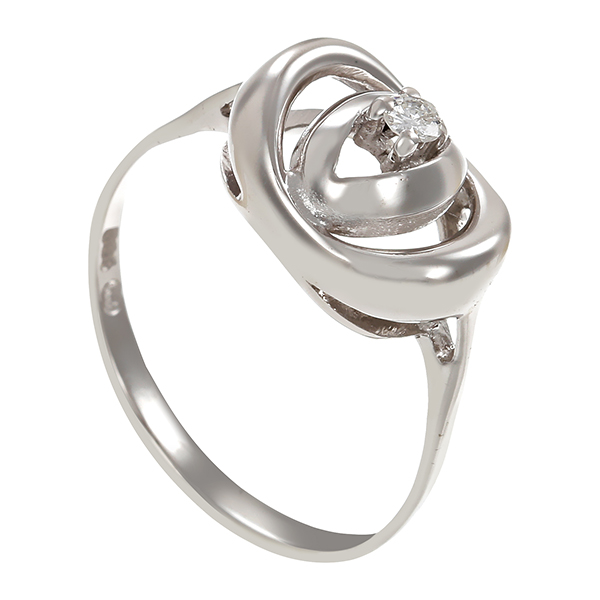 Diamantring, 14K, Weißgold, Brillant