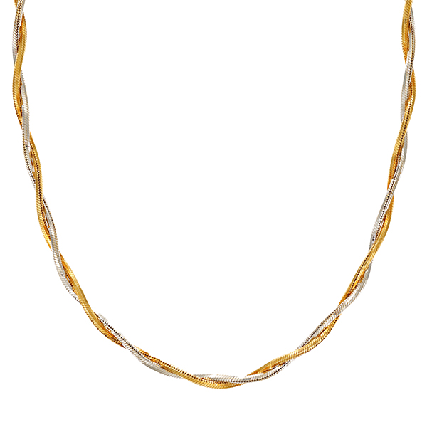 Collier, 18K, Gelb-/Weißgold