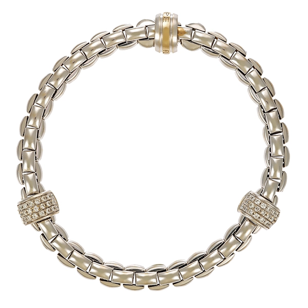 Armband, 18K, Gelb-/Weißgold, Brillanten 0,64 ct