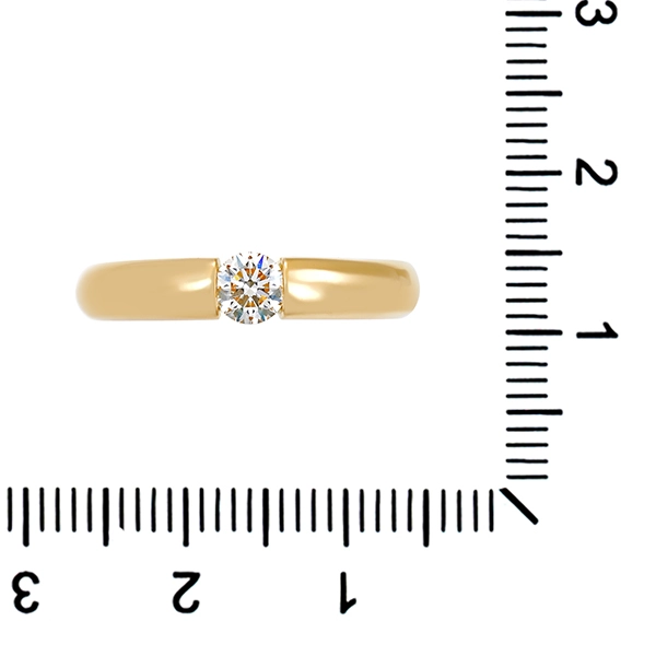 Diamantring, 18K, Gelbgold, Brillant 0,33 ct