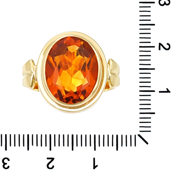 Ring, 14K, Gelbgold, Citrin