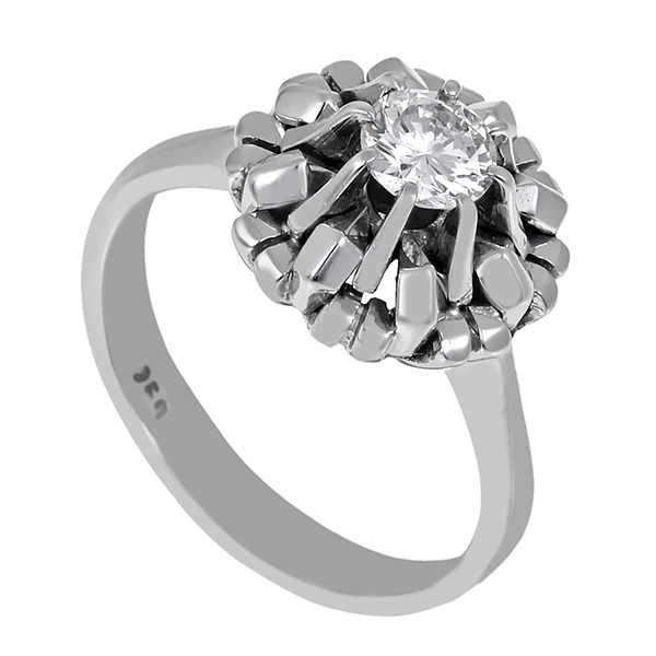 Diamantring, 18K, Weißgold, Brillant 0,45 ct