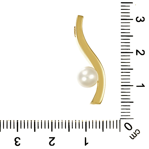 Anhänger, 14K, Gelbgold, Perle