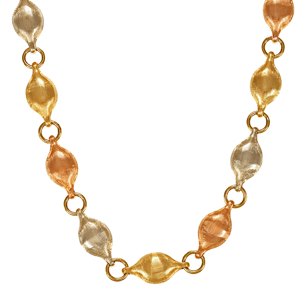 Collier, 18K, Rot-/Weiß-/Gelbgold