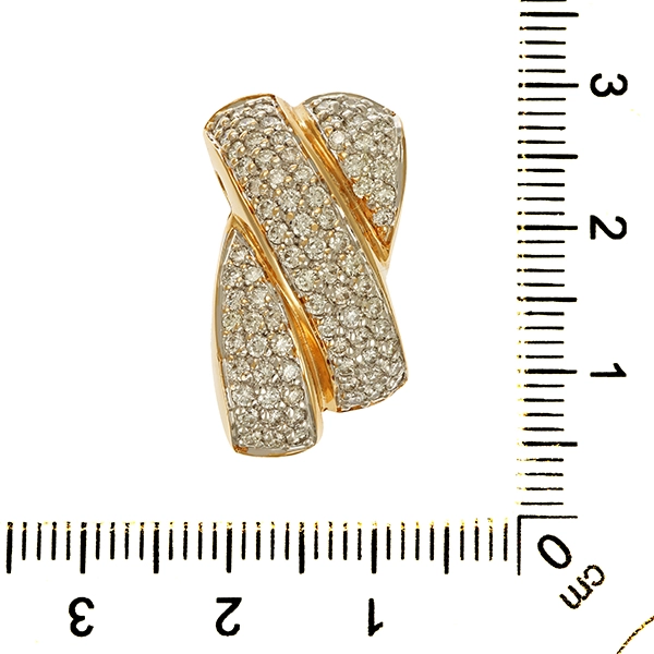 Anhänger, 14K, Gelb-/Weißgold, Brillanten 1,20 ct