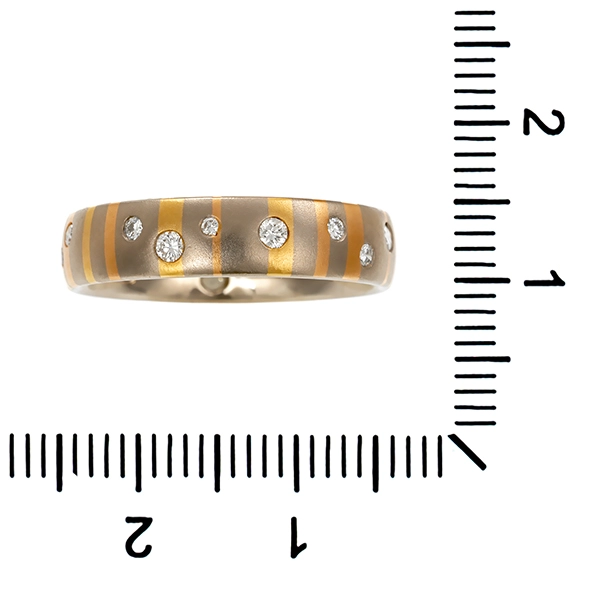 Diamantring, 18K, Gelb-/Weißgold, Brillanten 0,28 ct