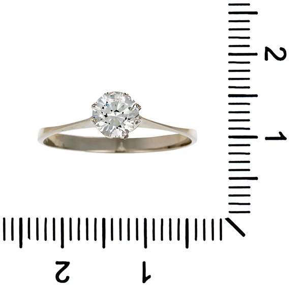 Ring, 14K, Weißgold, Zirkonia