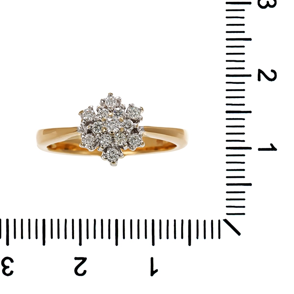 Ring, 14K, Gelb-/Weißgold, Brillanten, U56