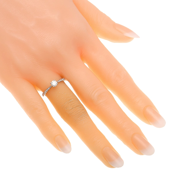 Ring, 18K, Weißgold, Brillanten