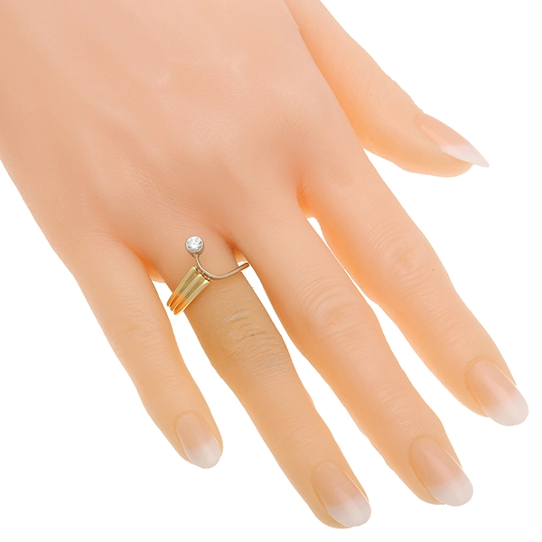 Diamantring, 14K, Gelbgold, Brillant 0,15 ct