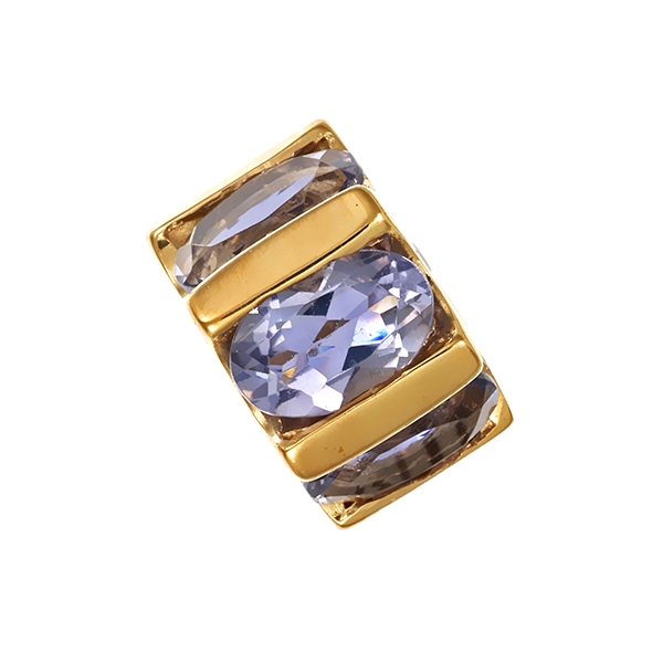 Anhänger, 9K, Gelbgold, Tansanite