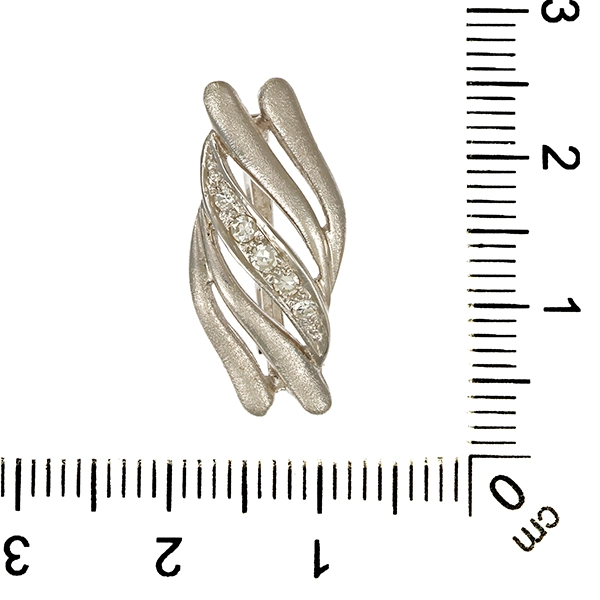 Verkürzer, 14K, Weißgold, Diamanten