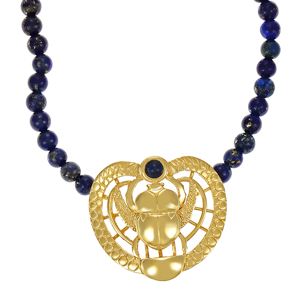 Collier, 14K, Lapis
