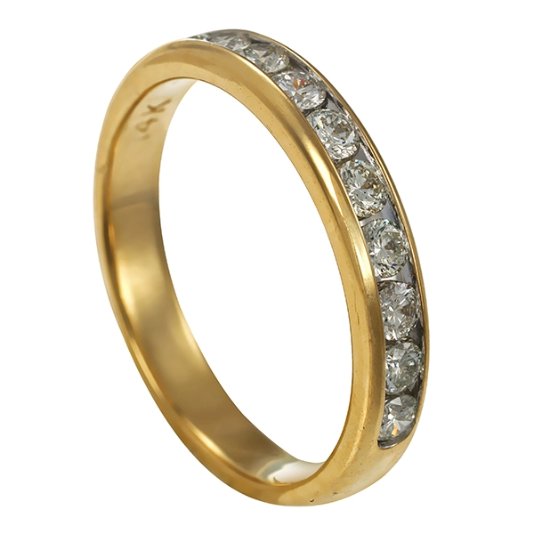Ring, 14K, Gelbgold, Brillanten