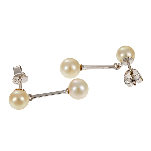 Steckhänger, 8K, Weißgold, Perlen