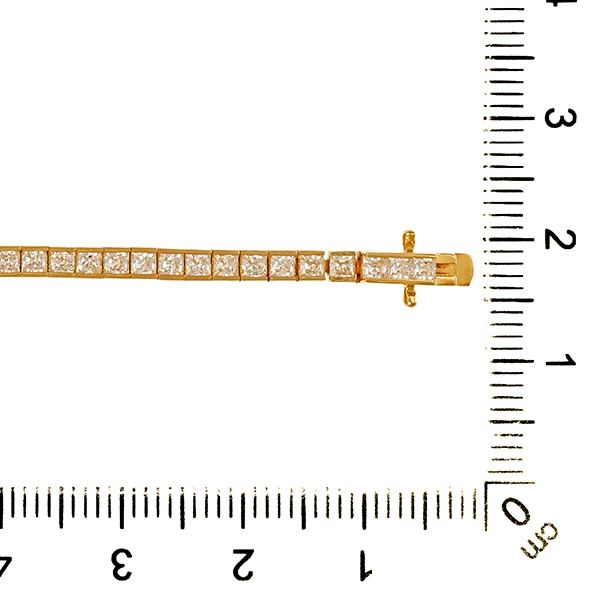 Armband, 18K, Gelbgold, Zirkonia