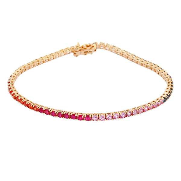 Armband, 18K, Rotgold, Saphir