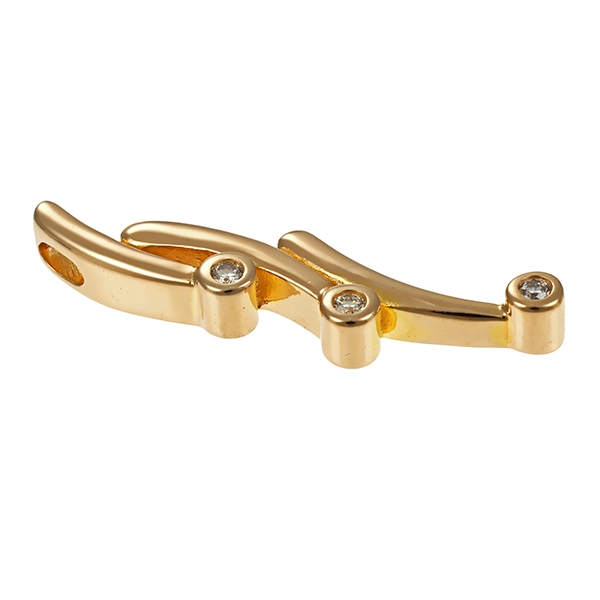 Anhänger, 14K, Gelbgold, Brillanten
