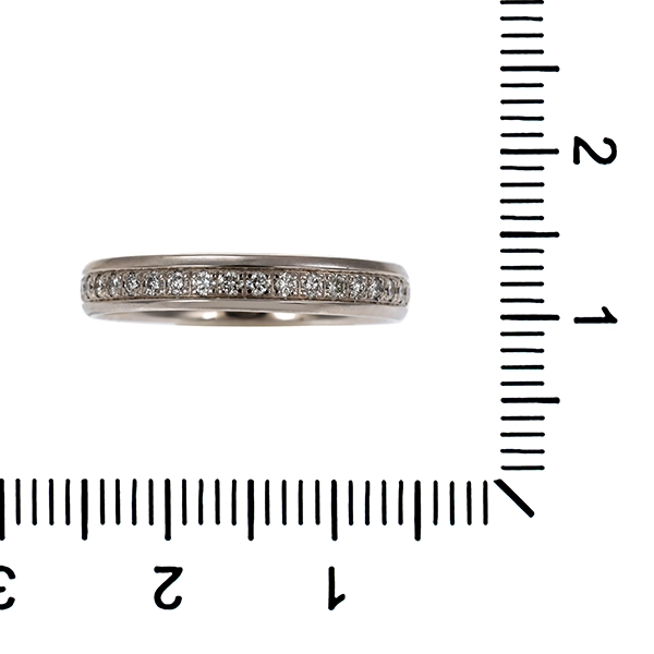 Ring, 14K, Weißgold, Brillanten, Memoire, Christ