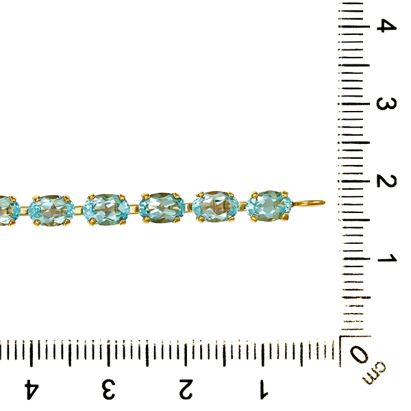 Armband, 8K, Gelbgold, Blautopas