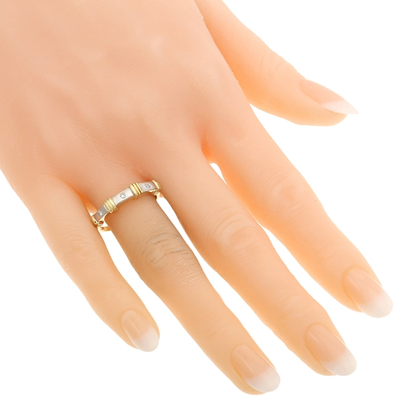 Diamantring, 18K, Gelb-/Weißgold, Brillanten