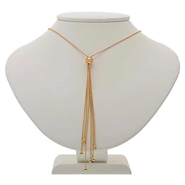 Kette, 8K, Gelbgold, Y-Kette, L 71,0cm, Kugel