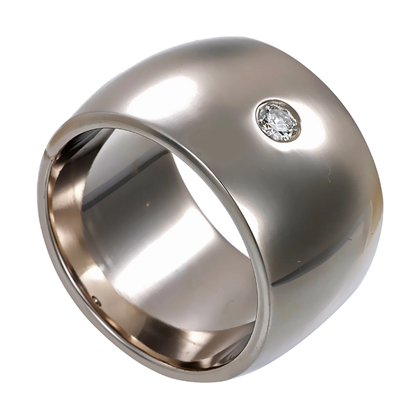 Diamantring, 14K, Weißgold, Brillant 0,10 ct