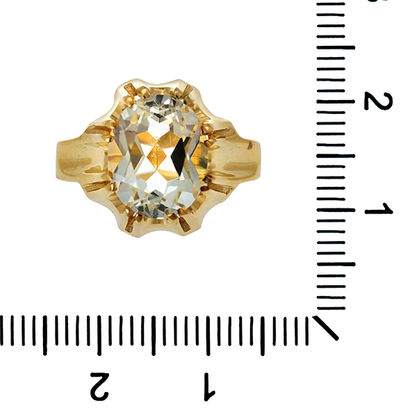 Ring, 8K, Gelbgold, Beryll