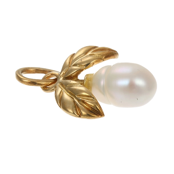 Anhänger, 18K, Gelbgold, Zuchtperle