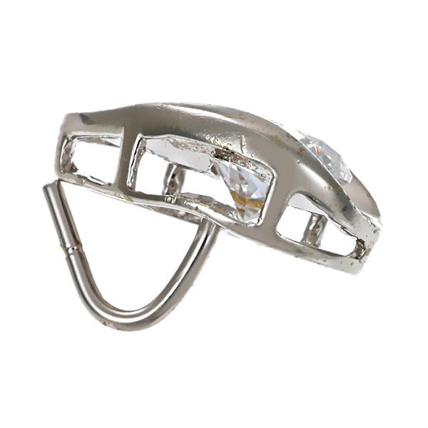 Anhänger, 14K, Weißgold, Zirkonia