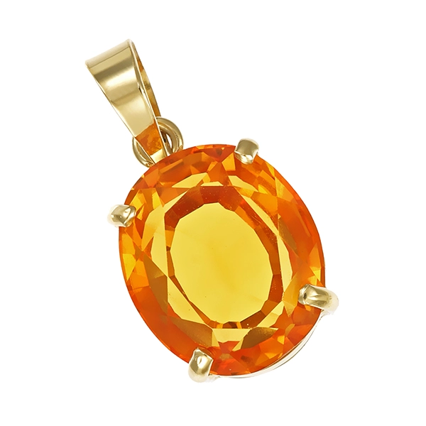 Anhänger, 14K, Gelbgold, Citrin