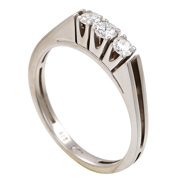 Diamantring, 14K, Weißgold, Brillanten