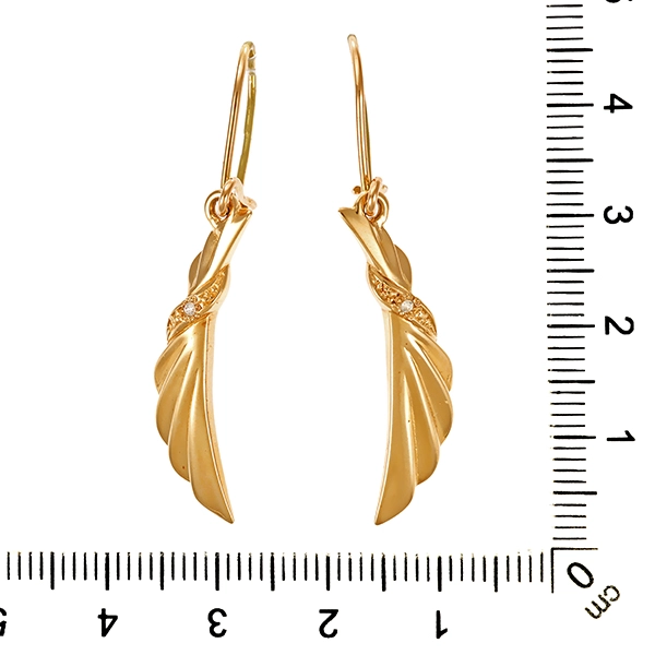 Ohrringe, 14K, Gelbgold, Ohrhänger