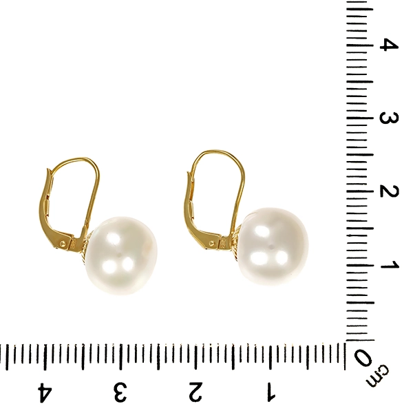 Bouton, 14K, Gelbgold, Perlen
