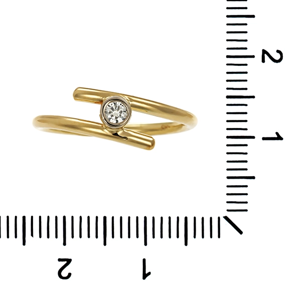 Diamantring, 14K, Gelbgold, Brillant