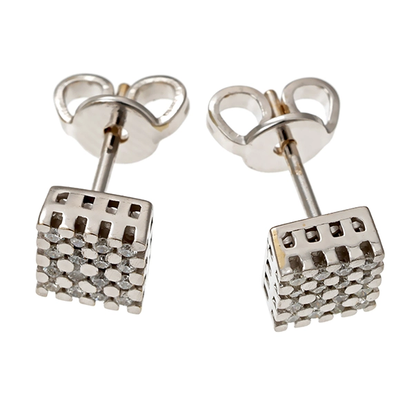 Ohrstecker, 18K, Weißgold, Brillanten