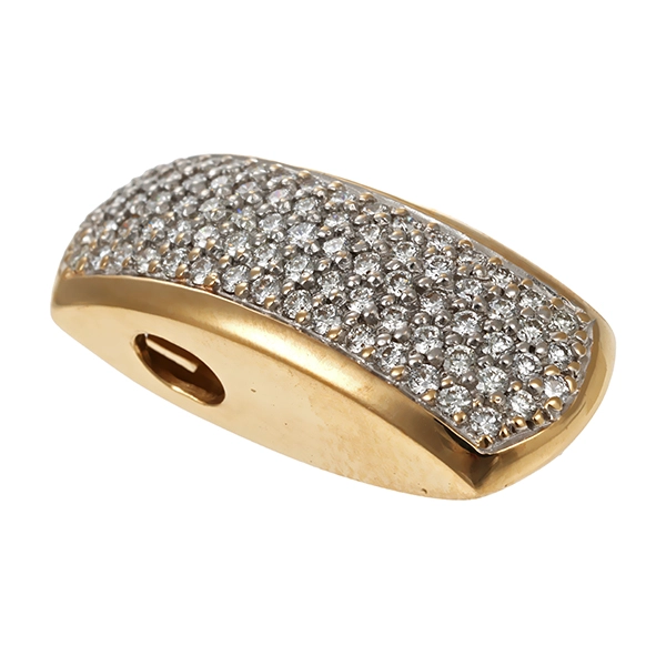 Anhänger, 14K, Gelb-/Weißgold, Brillanten