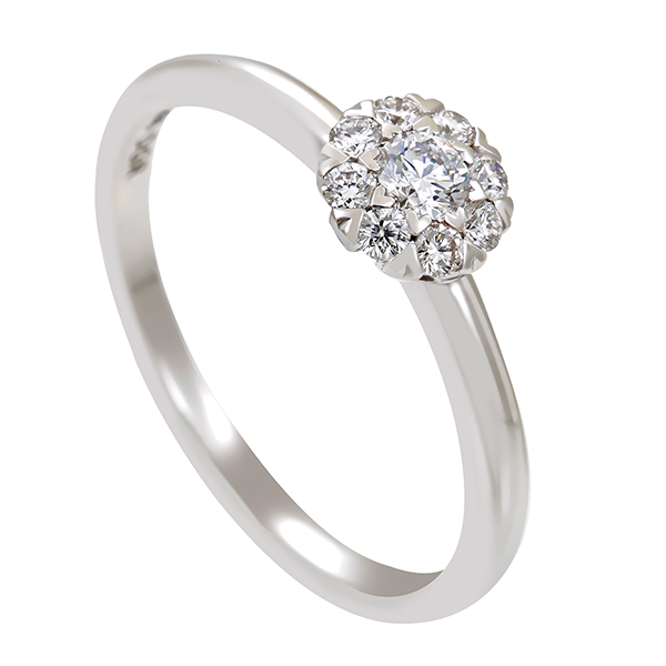 Diamantring, 18K, Weißgold, Brillanten