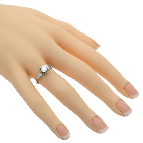 Diamantring, 18K, Weißgold, Brillant 0,60 ct
