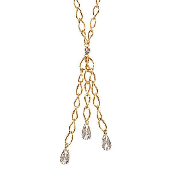 Collier, 14K, Gelb-/Weißgold